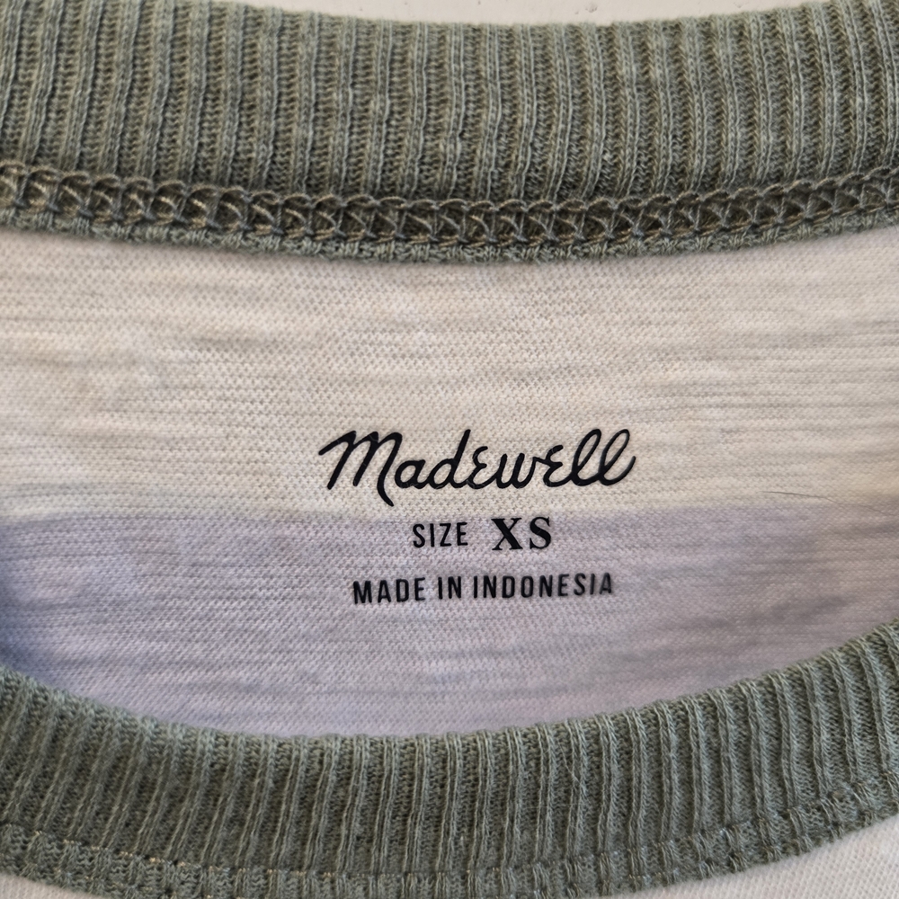 Madewell Lavender and White Striped Tee - Picture 5 of 9